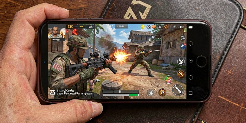 Tampilan gameplay strategi yang seru dan mendebarkan.