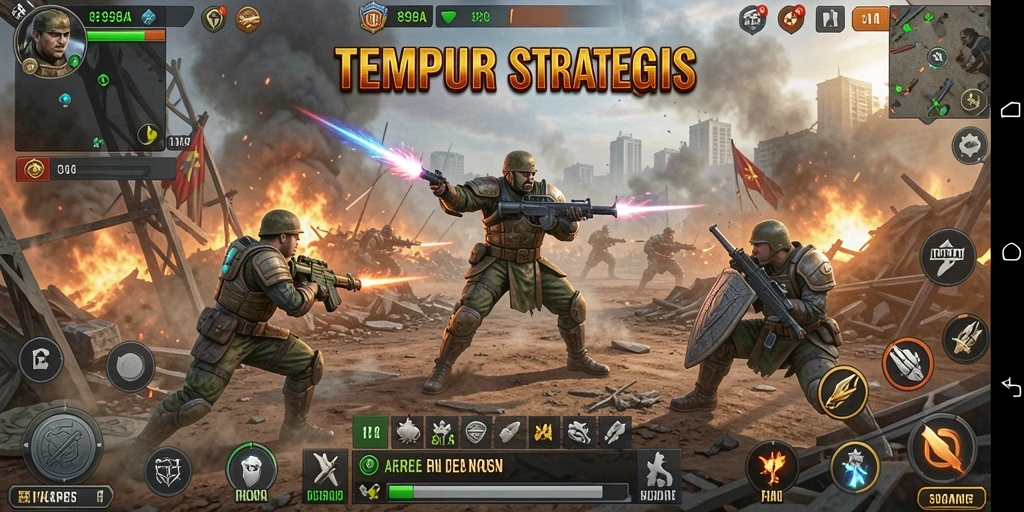 Tampilan gameplay TPS yang mendebarkan dan penuh aksi.