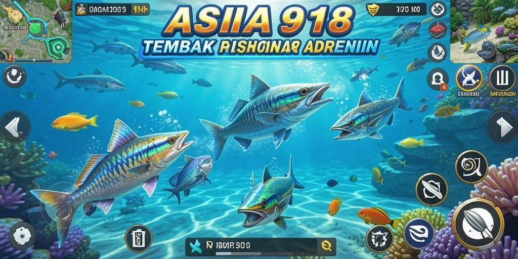 Menampilkan aksi seru dalam menangkap ikan dalam ASIA918.