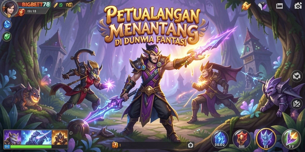 Tampilan gameplay BIGBET78 dalam aksi petualangan yang penuh tantangan.