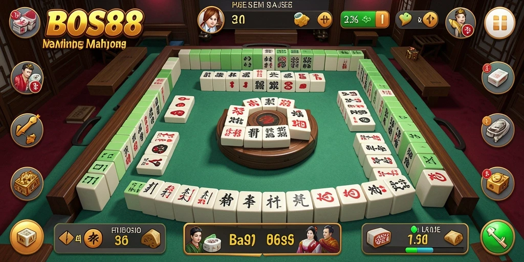 Tampilan menarik dari gameplay BOS88 Mahjong yang seru.