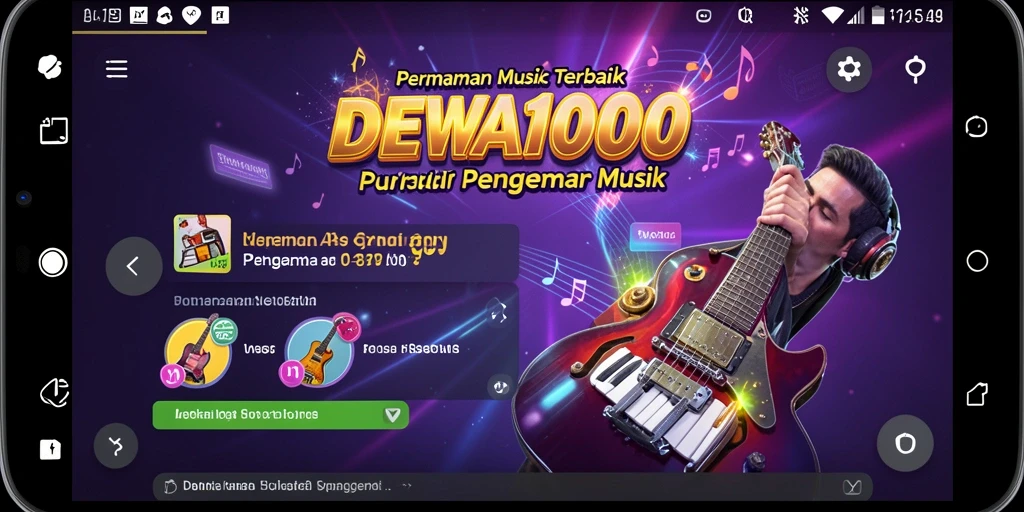Tampilan screenshot DEWA1000 dengan gameplay musik yang interaktif dan menarik.
