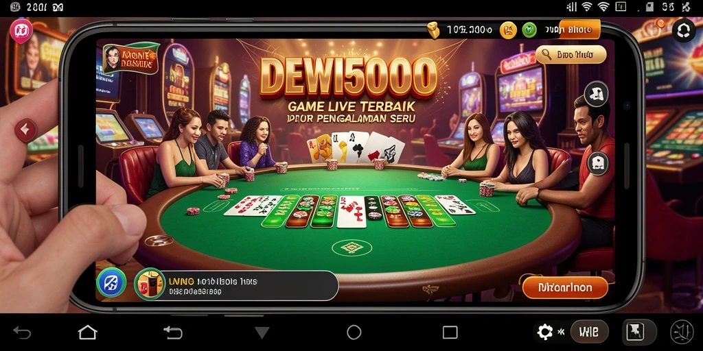 Tampilan gameplay Live Casino DEWI5000 yang menarik dan interaktif.