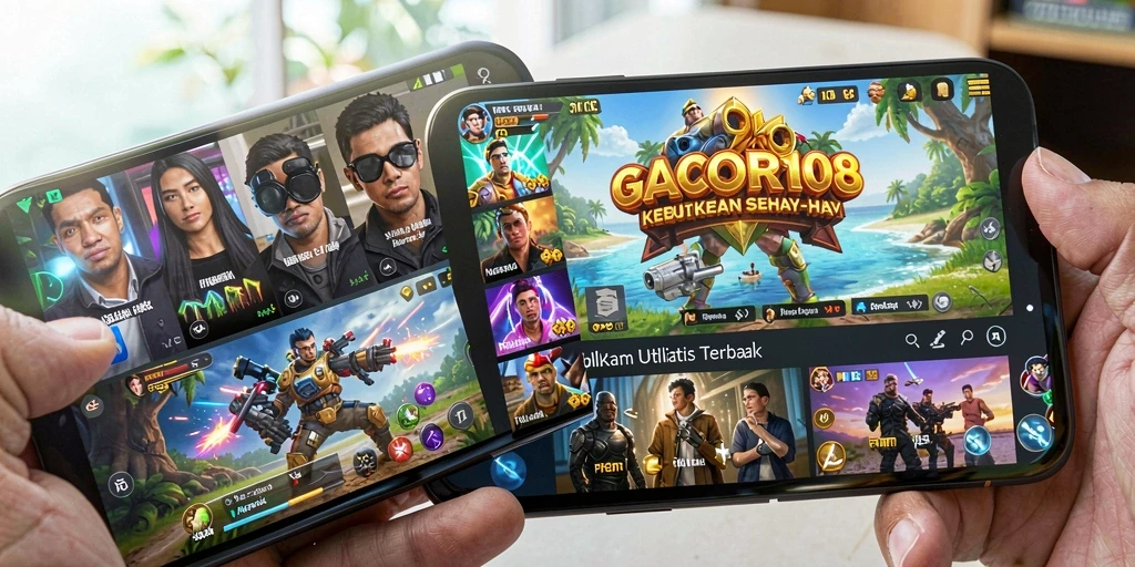 Screenshot utama GACOR108 menampilkan antarmuka sederhana dan fungsional.