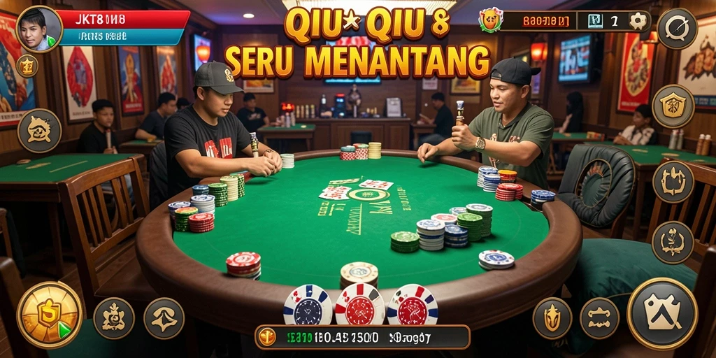 Tampilan menarik gameplay seru dari JKT8 QiuQiu.