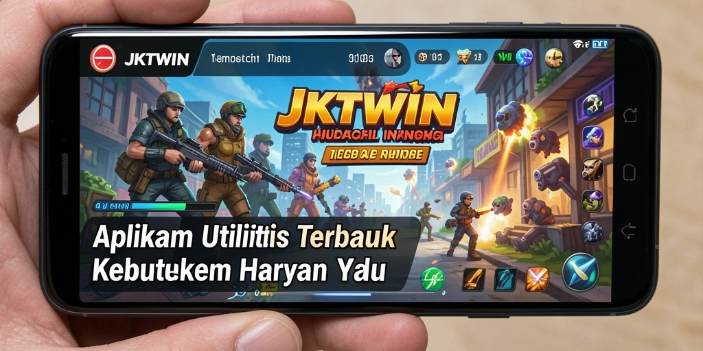 Tampilan antarmuka JKTWIN yang sederhana dan fungsional untuk aktivitas sehari-hari.