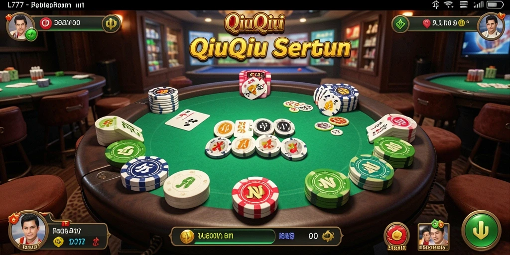 Tampilan gameplay QiuQiu yang menyenangkan dan interaktif.