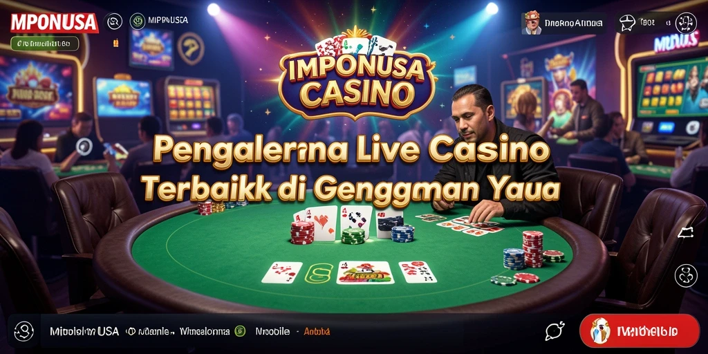 Tampilan screenshot utama MPONUSA menampilkan dealer Live Casino yang profesional.