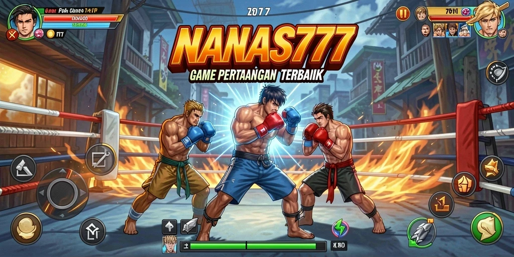 Tangkapan layar gameplay NANAS777 dengan aksi pertarungan seru.