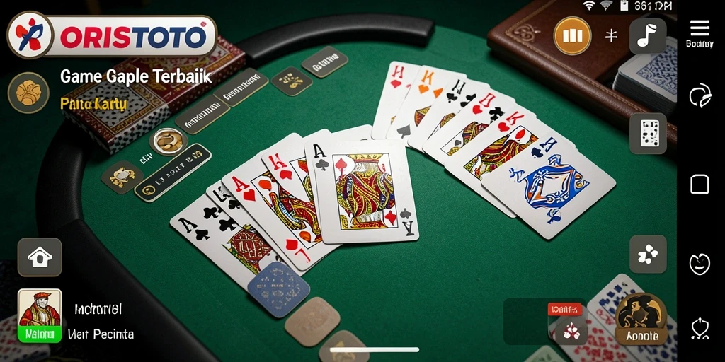 Tampilan gameplay Gaple di ORISTOTO yang seru dan interaktif.