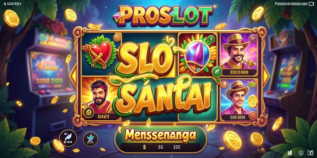 Screenshot gameplay <strong>PROSLOT</strong> dengan tema slot yang menarik.