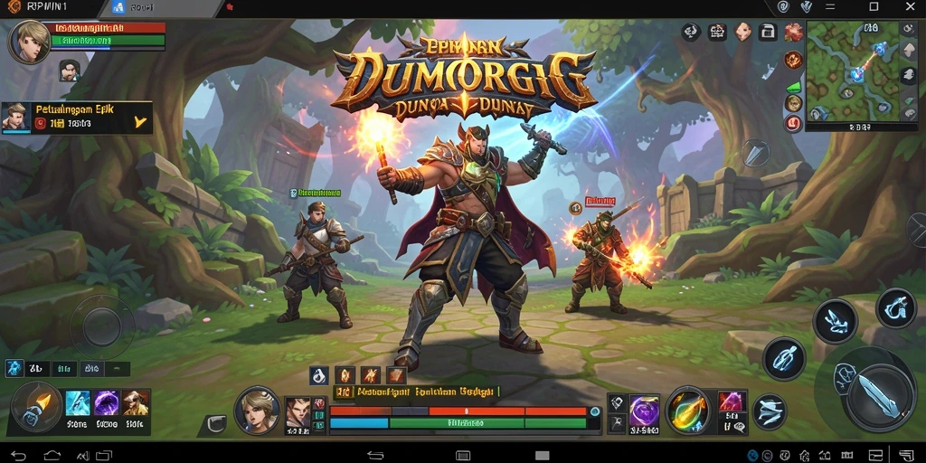 Screenshot utama RPWIN1 menampilkan aksi seru dalam dunia MMORPG.