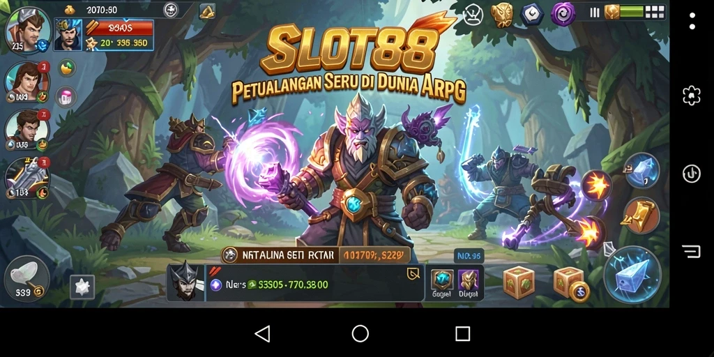 Menampilkan momen seru dalam gameplay SLOT88 dengan pertarungan intens.