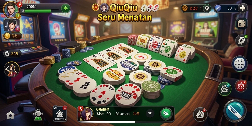 Screenshot utama T6 menampilkan serunya permainan QiuQiu.
