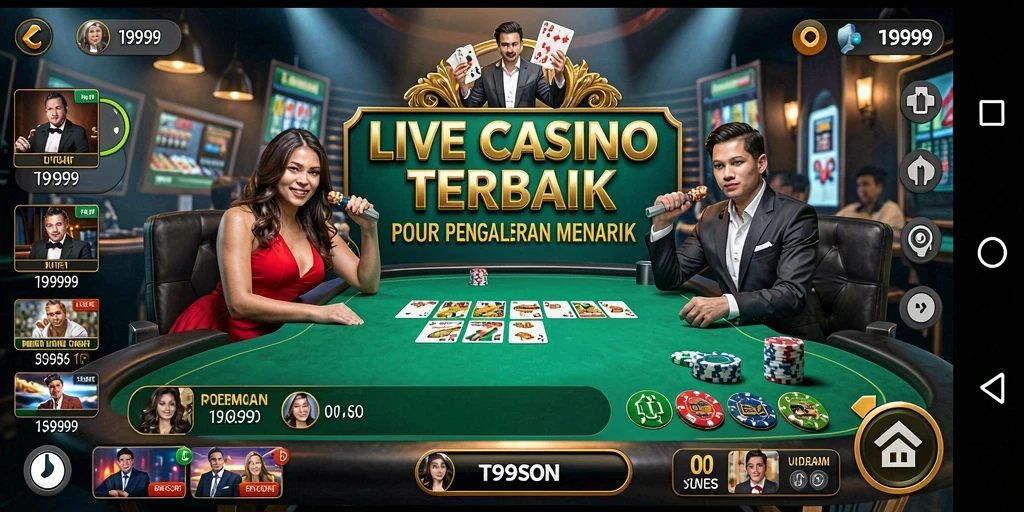 Tampilan gameplay T9999 yang mendebarkan di Live Casino.