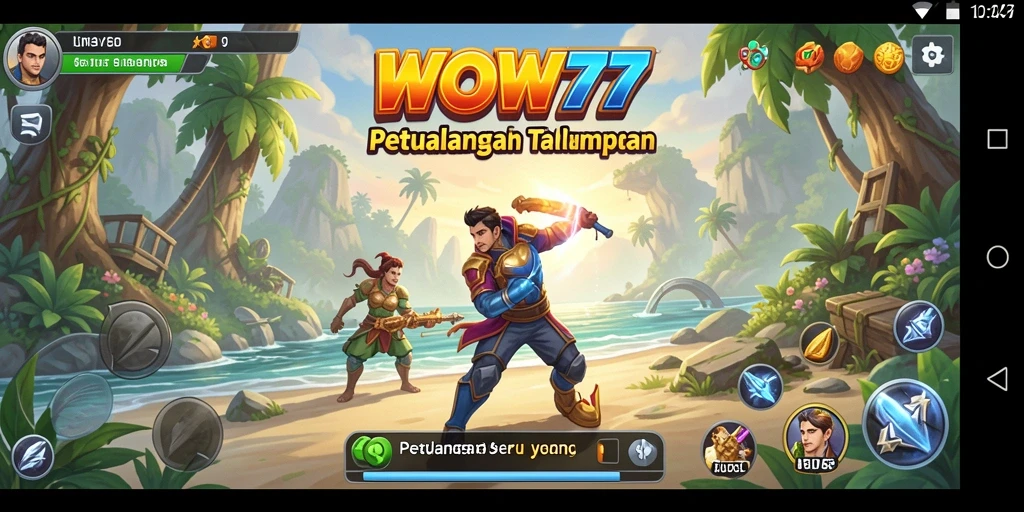 Tampilan gameplay seru dari WOW77 dalam dunia petualangan.