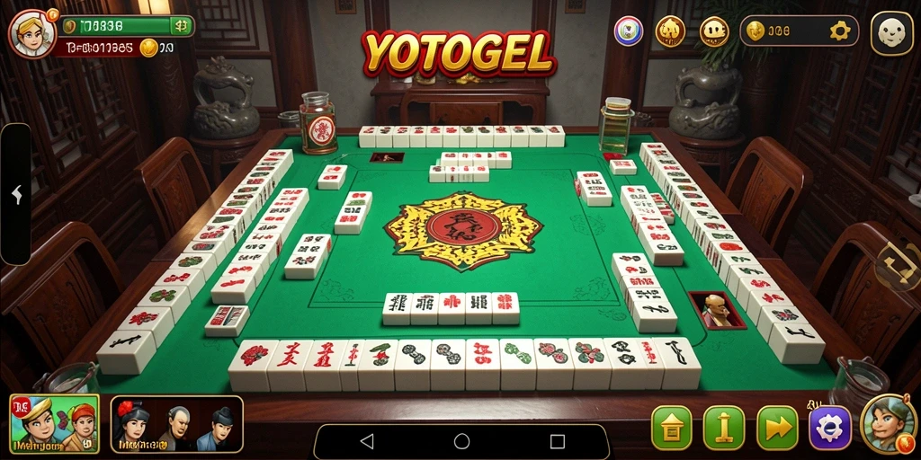 Tampilan gameplay YOTOGEL yang menantang dalam Mahjong.