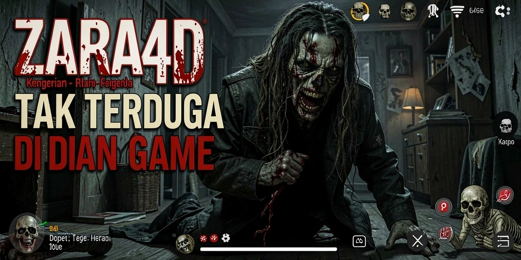 Screenshot menunjukkan momen mencekam dalam ZARA4D saat menghadapi monster.